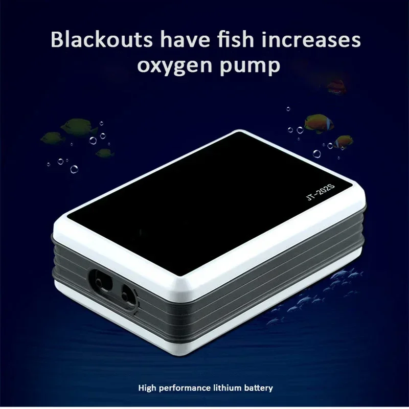 Portable Fish Tank Oxygen Pump Go Fishing Car Charging USB AC/DC Fish Tank with Check Valve Double Outlet Oxygenator Air Pump