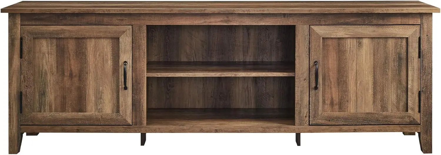 Ashbury Coastal Style Grooved Door TV Stand for TVs up to 80 Inches, 70 Inch, Rustic Oak