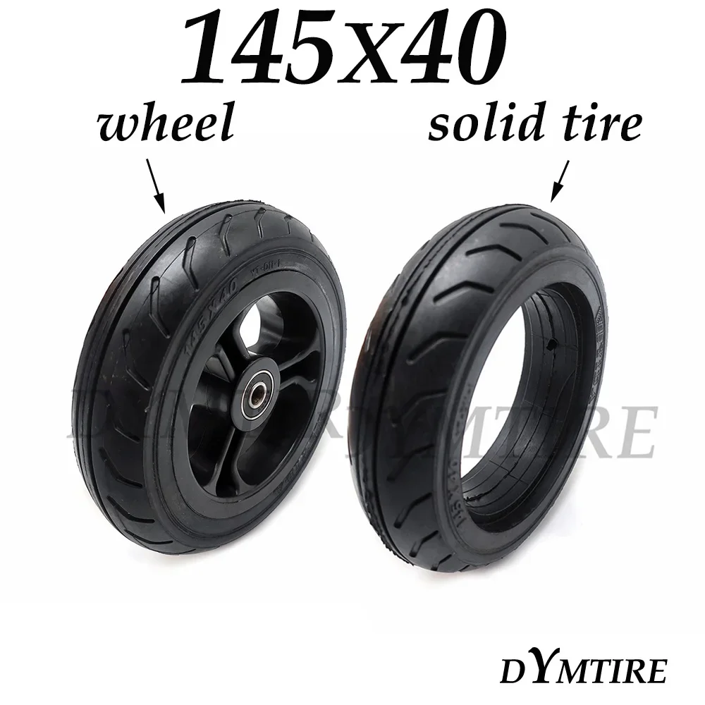 

145x40 Wheel 5.5-6 Inch Solid Tire with Plastic Hub for Mini Electric Scooter Parts