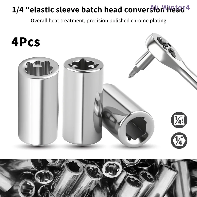 

Набор из 4/8 переходников для бит: с квадратным шлицем 1/4 дюйма на шестигранную головку 1/4 дюйма, адаптер для отверток, инструмент для конвертации бит