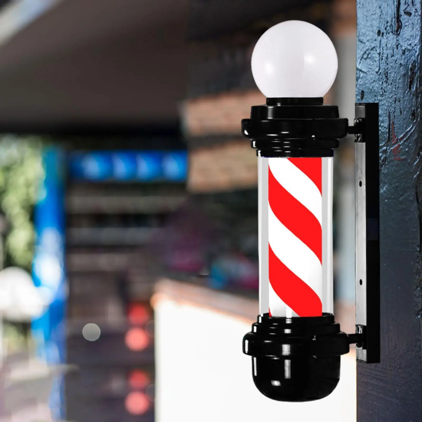 26.8 inch Barber Pole Light Classic Signs Salon Rotating Light for Outside