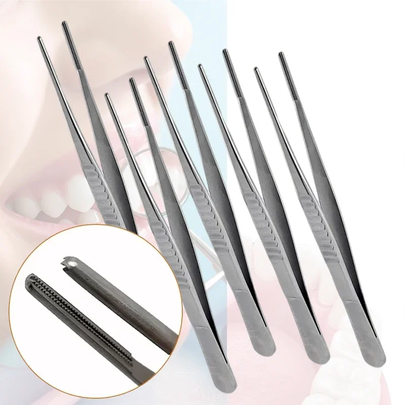 5pcs Medical Debakey Forceps 15cm Atraumatic Vascular Tissue Surgical Precision Grip Set