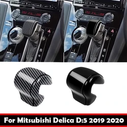 For Mitsubishi Delica D:5 2019 2020 ABS gear shift knob Button Frame Head Handle Knob Cover Handball Trim Interior Accessories