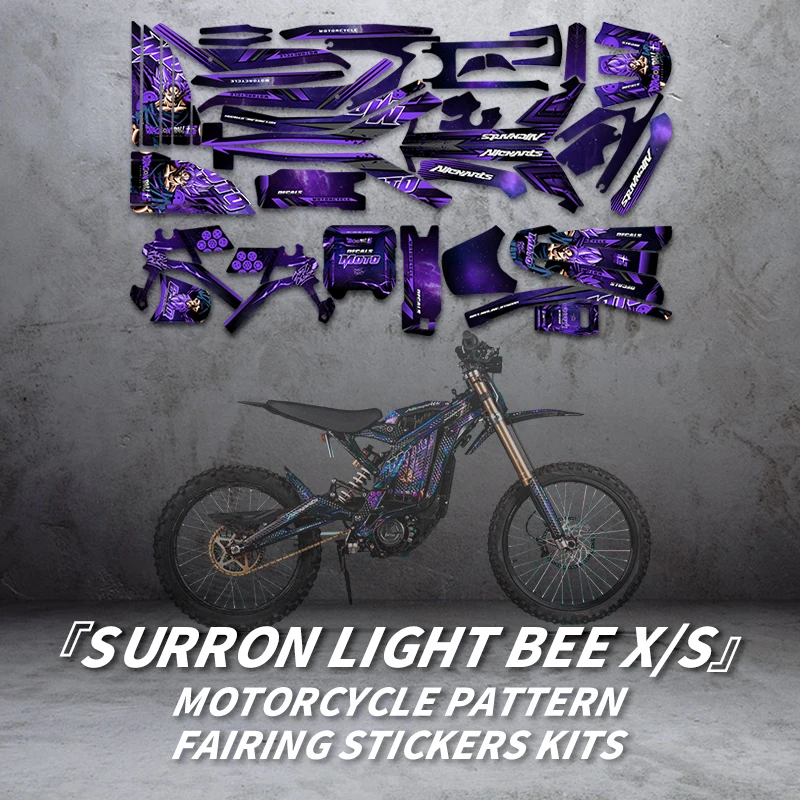 Vivid Color Lattice Laser Coated Film Stickers for Surron Light bee X/S Custom Styling Decorative Decal Kits, 8+ Patterns
