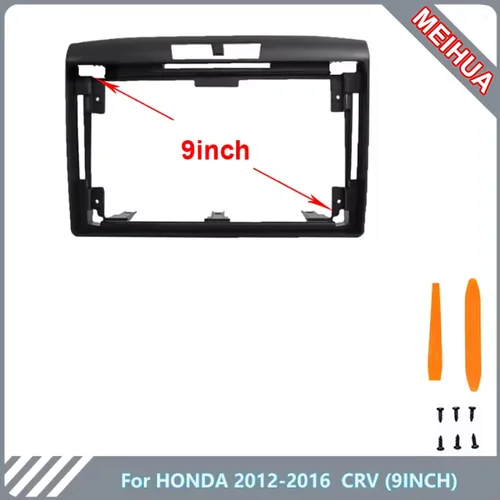 Imagen 2 del producto Para Honda 2012-2016 CRV 9 10,1 pulgadas 2 Din Radio DVD para coche Android arnés estéreo pantallas navegación tablero cable marco canbus