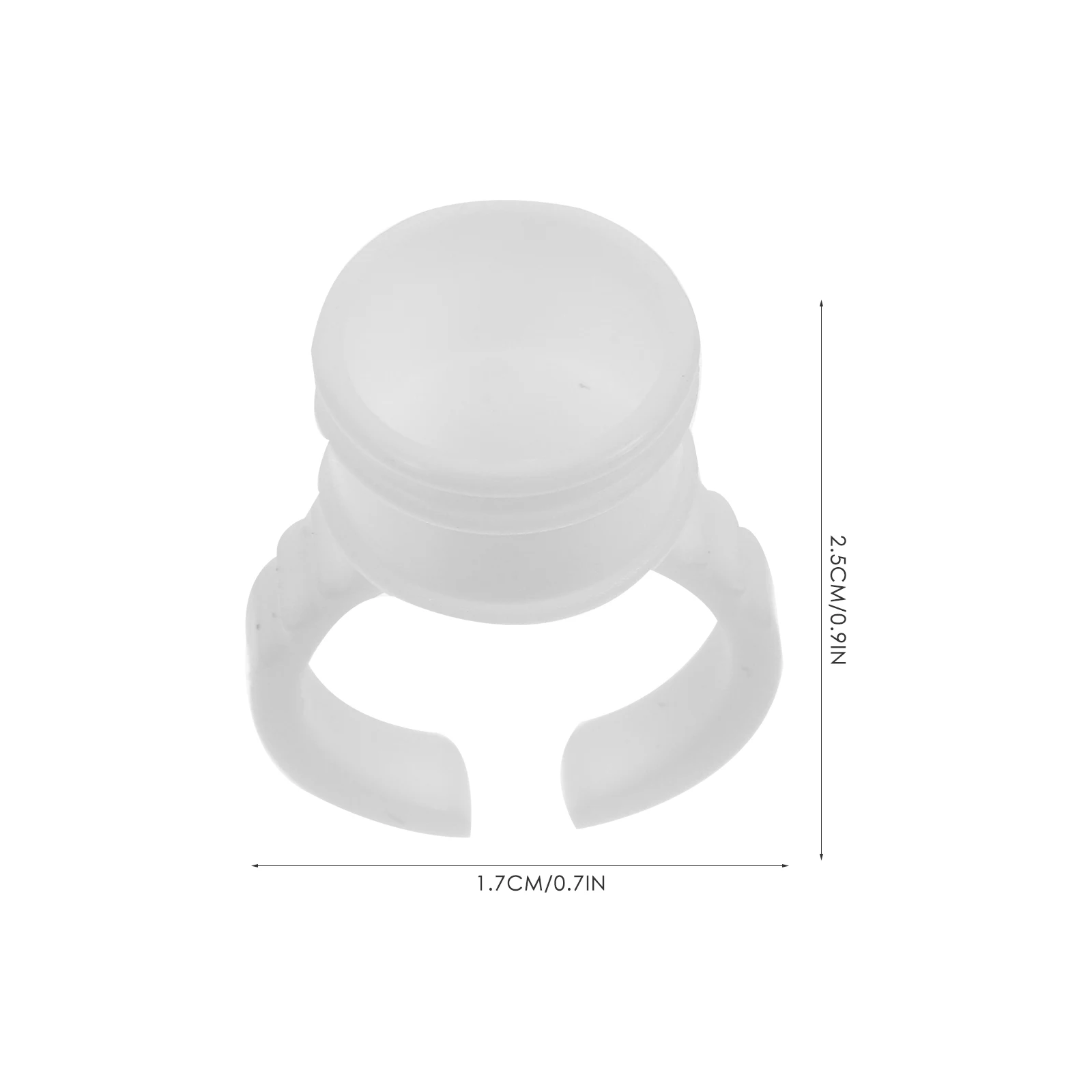 

100pcs Eyebrow Ring Cup Disposable Clear Ink Caps Pigment Container Eyelash Cup Eyelash Glue Holder Makeup Tool