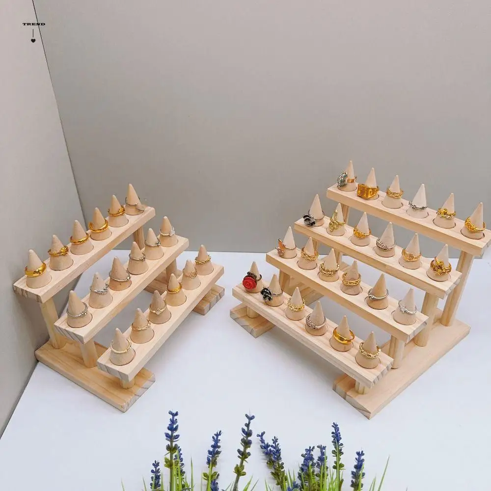 

Multi-layer Cone Ring Display Stand Modern Organizer Bangle Storage Tray Space Saving Bracelets Necklace