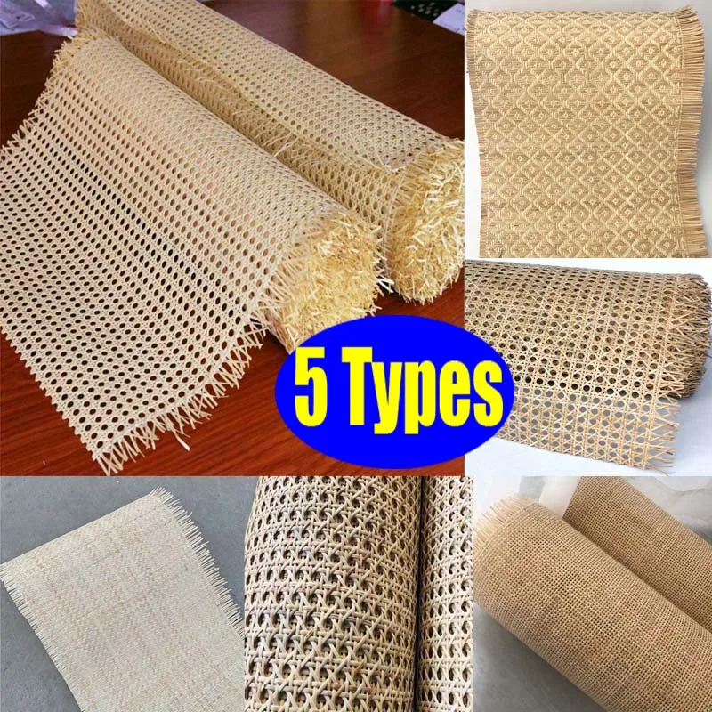 35/40/45/50cm Natural Indonesian Rattan Cane Webbing Wicker Rattan Grid RollMaterial For Repair Chair Table Cabinet Furniture