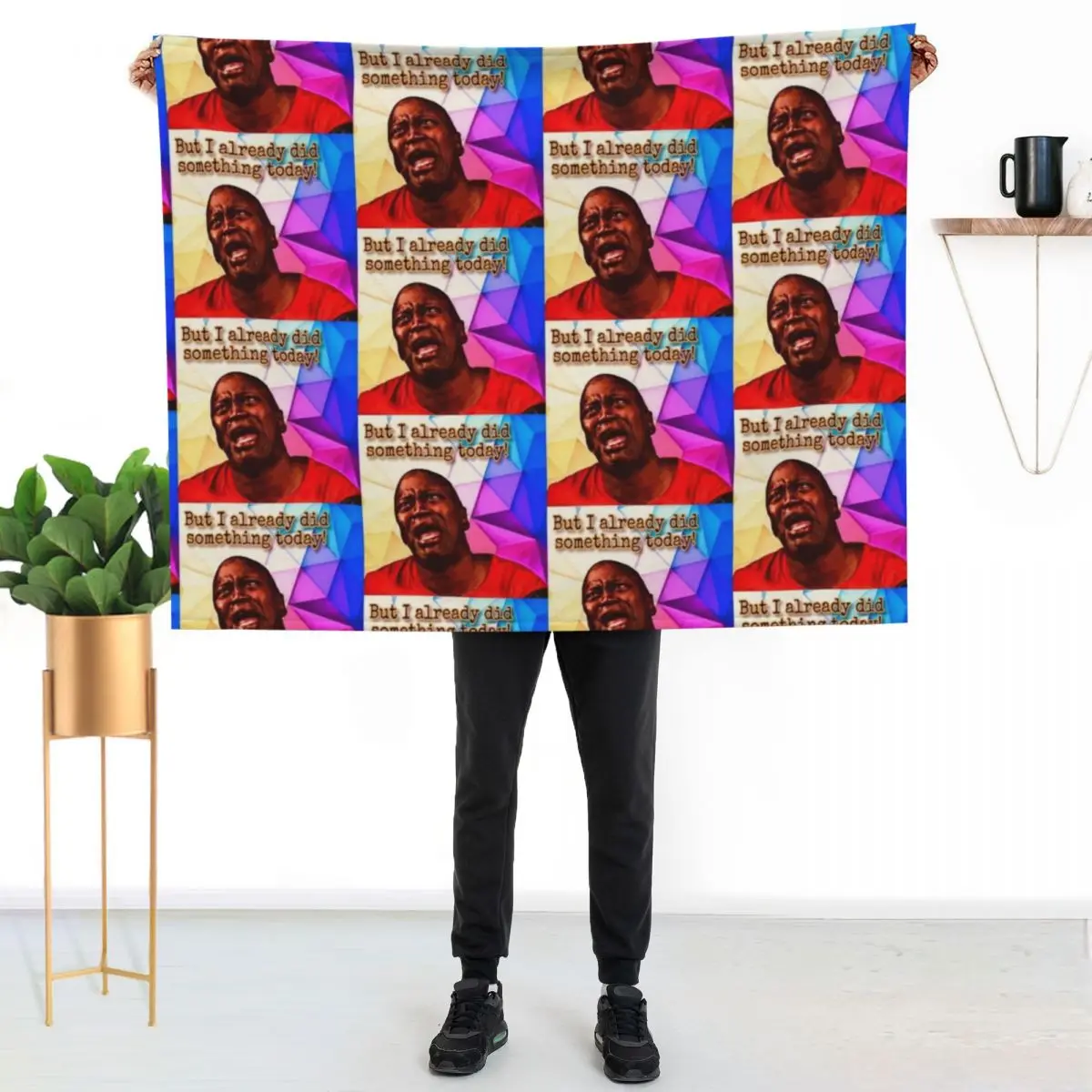 

But I Already Did Something Today! Throw Blanket Foldable Soft Warm Blanket for Outdoor Use