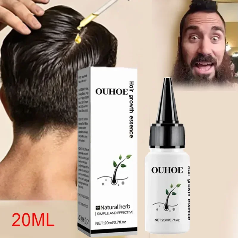 Soro De Crescimento Rápido Do Cabelo, Óleo De Barba, Axilar E Peito, Fluido De Crescimento Do Cabelo, Mais Espesso, Prevenindo A Alopecia, Perda Anti-Cabelo