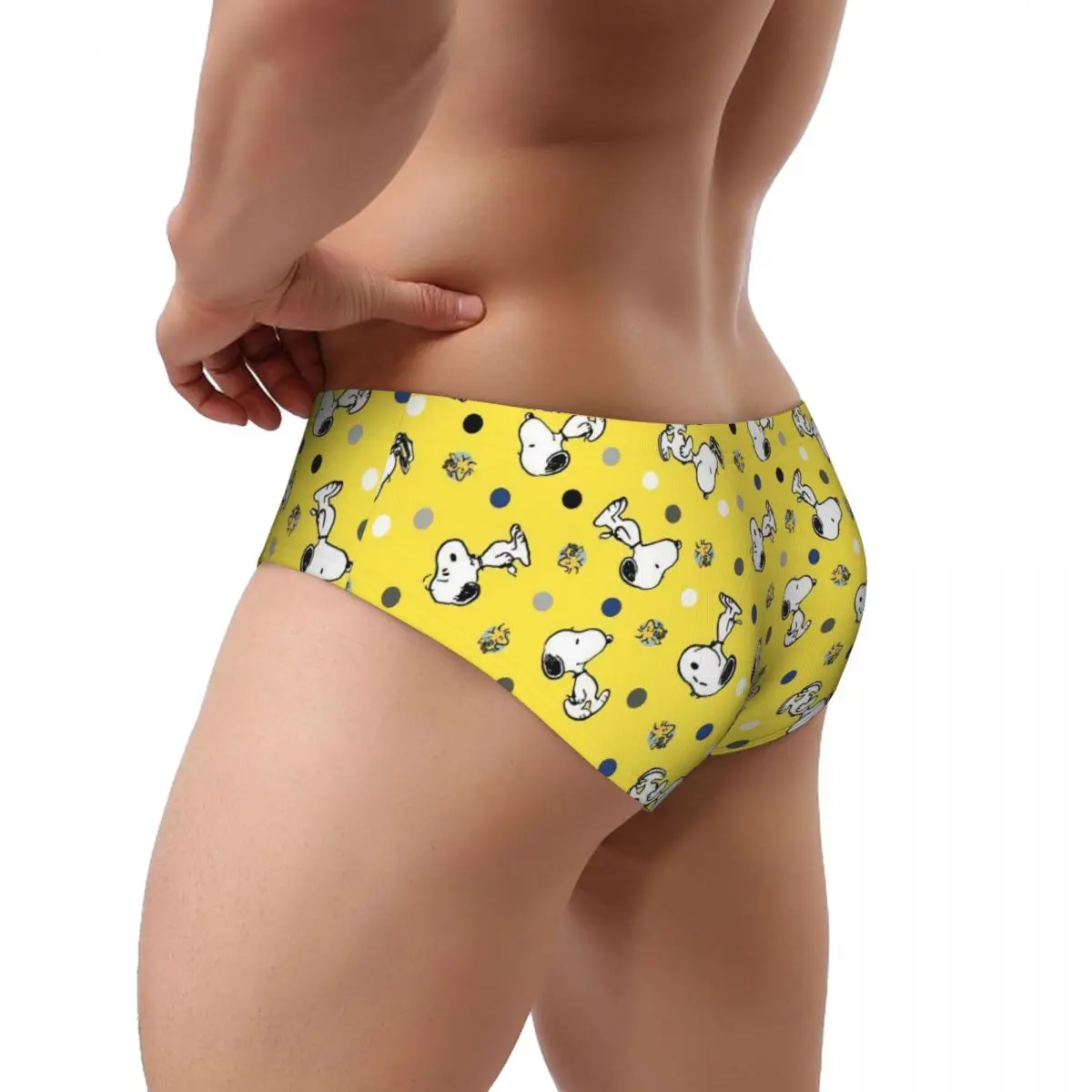 Custom Men S-Snoopys Anime Pattern Men Brief Panties Male Comfort Underwear Underpants