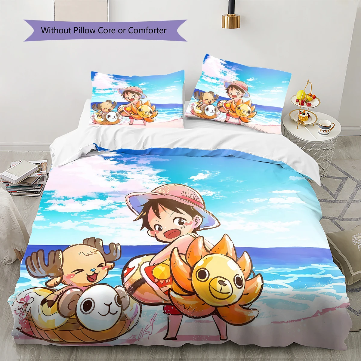 One Piece Monkey D. Luffy Comfortable Duvet Cover Soft, Kids Bedding Set Gift, Extra Large Multiple Sizes -HE77