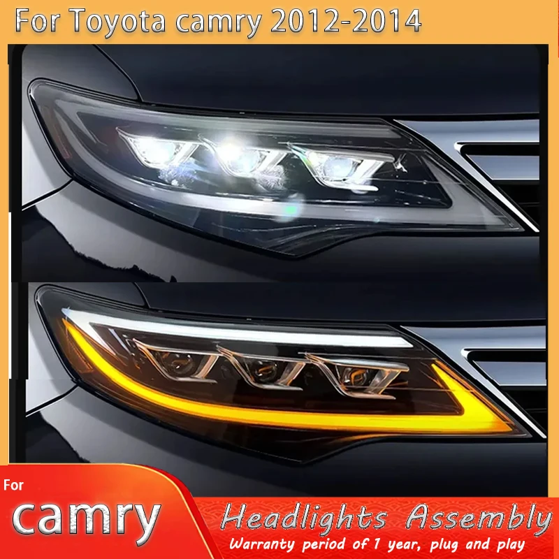 

For Toyota Camry US Version 2012-2014 Car Front Lamps Upgrade Dynamic 3 Projector Lens Accessories LED Auto Headlights Assy