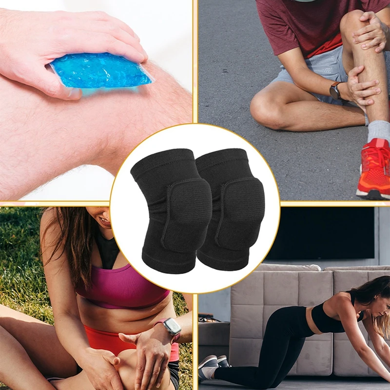 1Pair Sports Knee Pads for Volleyball Yoga Women Kids Men Patella Brace Support Dancing Kneepad Fitness Protector Work Gear