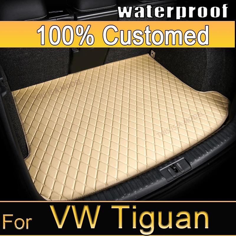 Custom Car Trunk Mats for Volkswagen VW Tiguan Passat Variant Phideon Multivan 6 Seat Car Accessories interior details