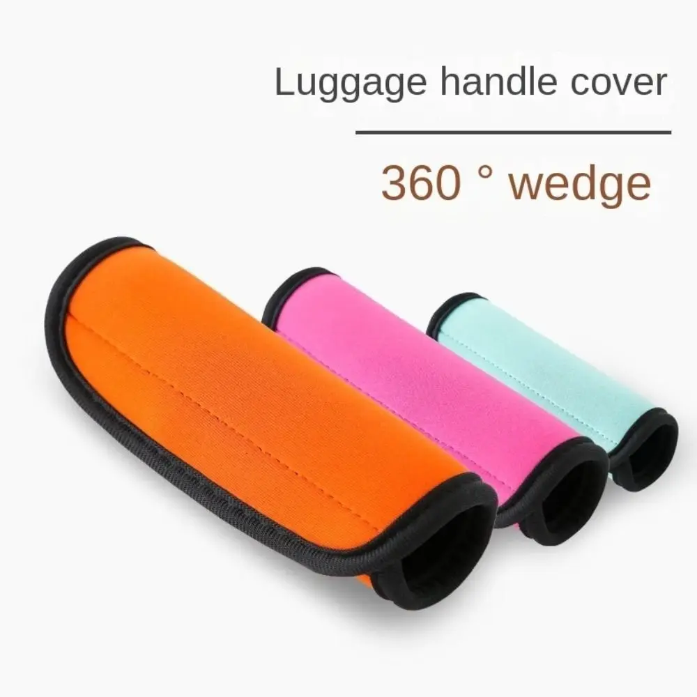 Portable Neoprene Luggage Handle Wrap Soft Handle Sleeve Suitcase Bag Handle Identifier Solid Color Luggage Handle Cover Travel