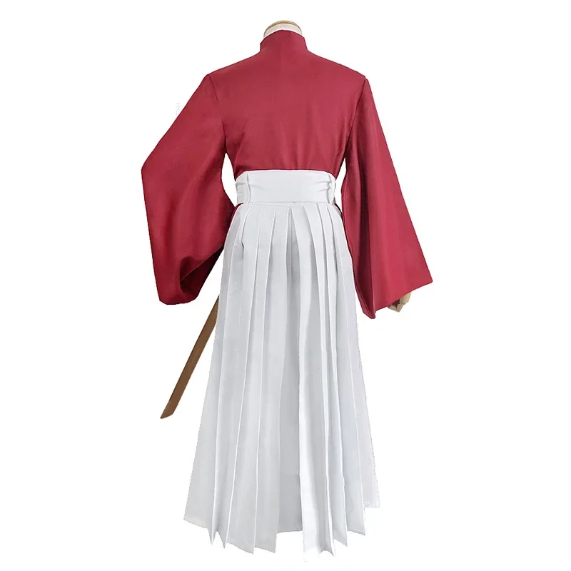 Anime HIMURA KENSHIN Cosplay For Man Red Panese Traditional Kimono Halloween Costumes Samurai Kendo Clothing