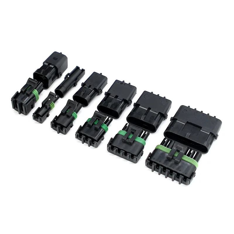 1 2 3 4 6 دبوس دلفي نوع 2.5 السيارات موصل مقاوم للمياه صف مزدوج واحد 12015791 12010996 120109756 120109732 120157911 #2