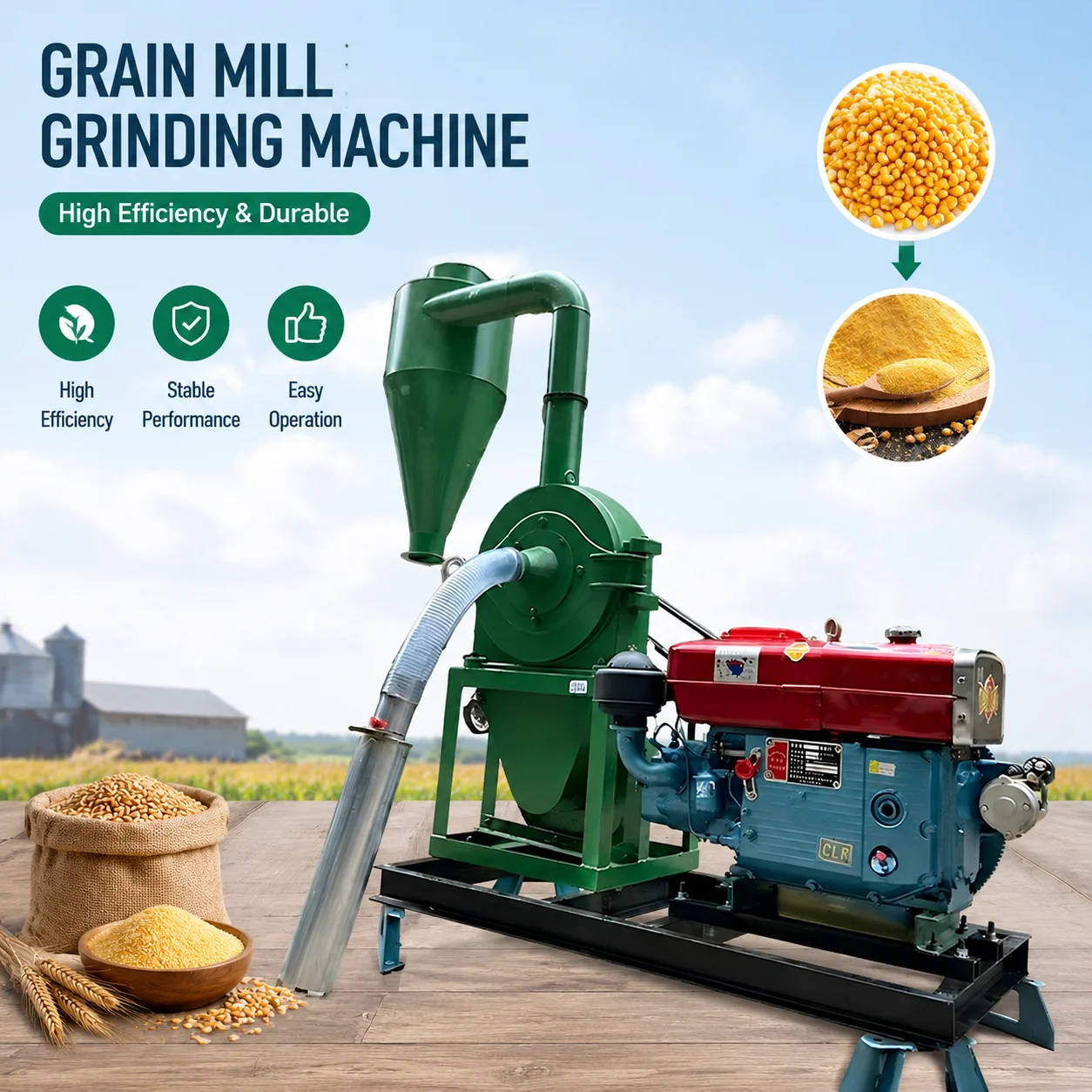 Flour Milling Machine Wheat Wheat Grinder Machine Flour Milling Wheat Flour Milling Machine for Sale Customized