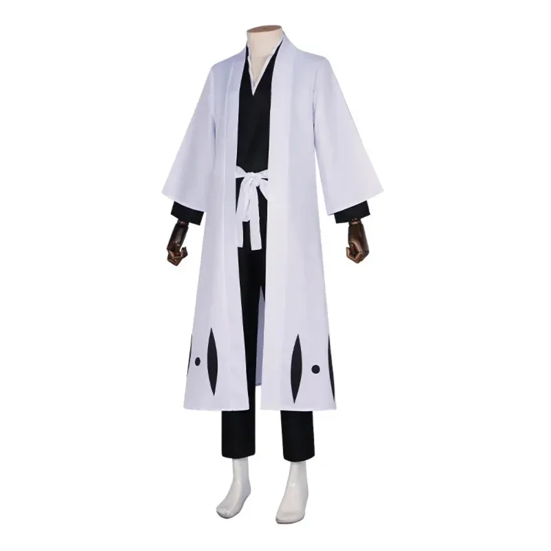 Anime Bleach Aizen Sousuke Cosplay Costume Wig Sets Bleach Thousand Year Blood War Gotei 13 Team 5 Captain Robe Kimono Outfits