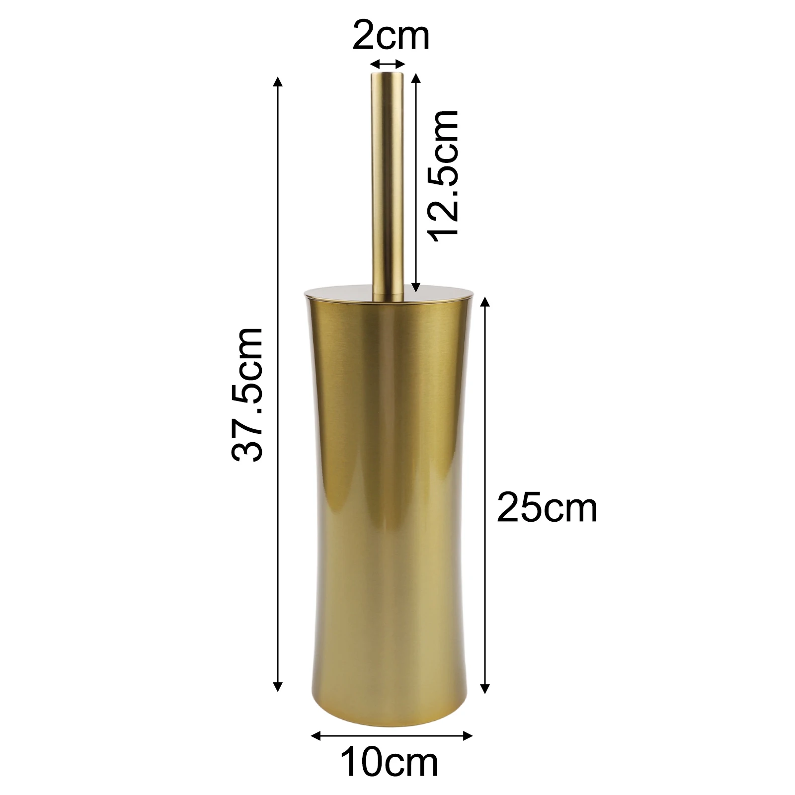 

Современный инструмент для уборки ванной комнаты: золотая щетка для унитаза, 37,5*10 см, с отделкой из матового хрома