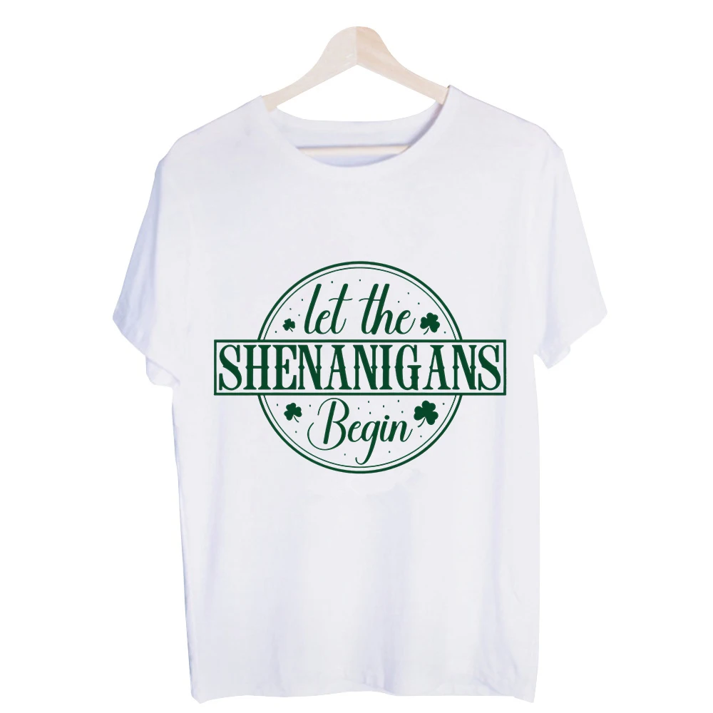 Men's Shamrock Slogan Graphic Tee, Short Sleeve Crew Neck T-Shirt for St. Patrick's Day Celebrations and Casual Wear