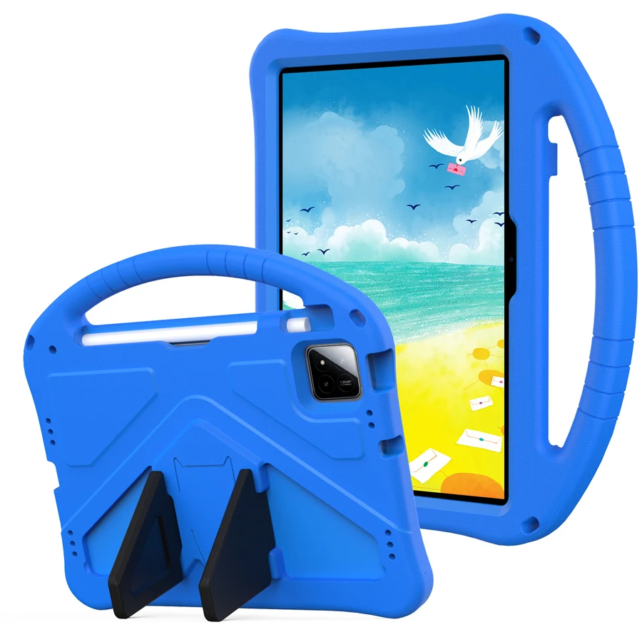 

Чехол-подставка для планшета Xiaomi Mi Pad 7 6 5 Pro Redmi Pad 2 SE 8,7 11 Pro 12,1 11,2 дюйма, противоударный чехол с ручкой для детей