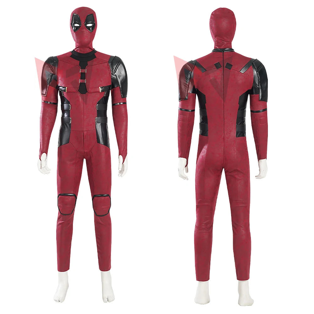 New Deadpool 3 Cosplay Cosutme Wade Winston Wilson Jumpsuit  Belt Set  Movie Anti-hero Suit Halloween Custom Made