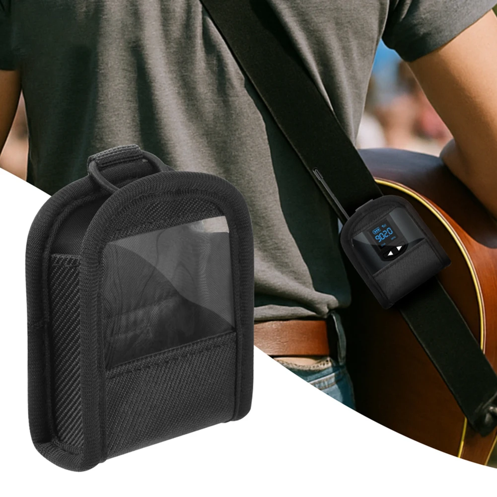 Portable Nylon Bodypack Transmitter Case with Anti Slip Design and Transparent Display for Easy Access and Monitoring