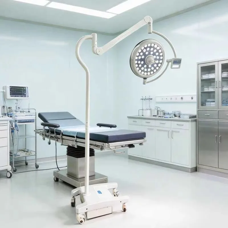 500W Medical Shadowless Surgical Light, Mobile Gooseneck LED Cold Lamp with Stand | Hospital Operation Theatre Light