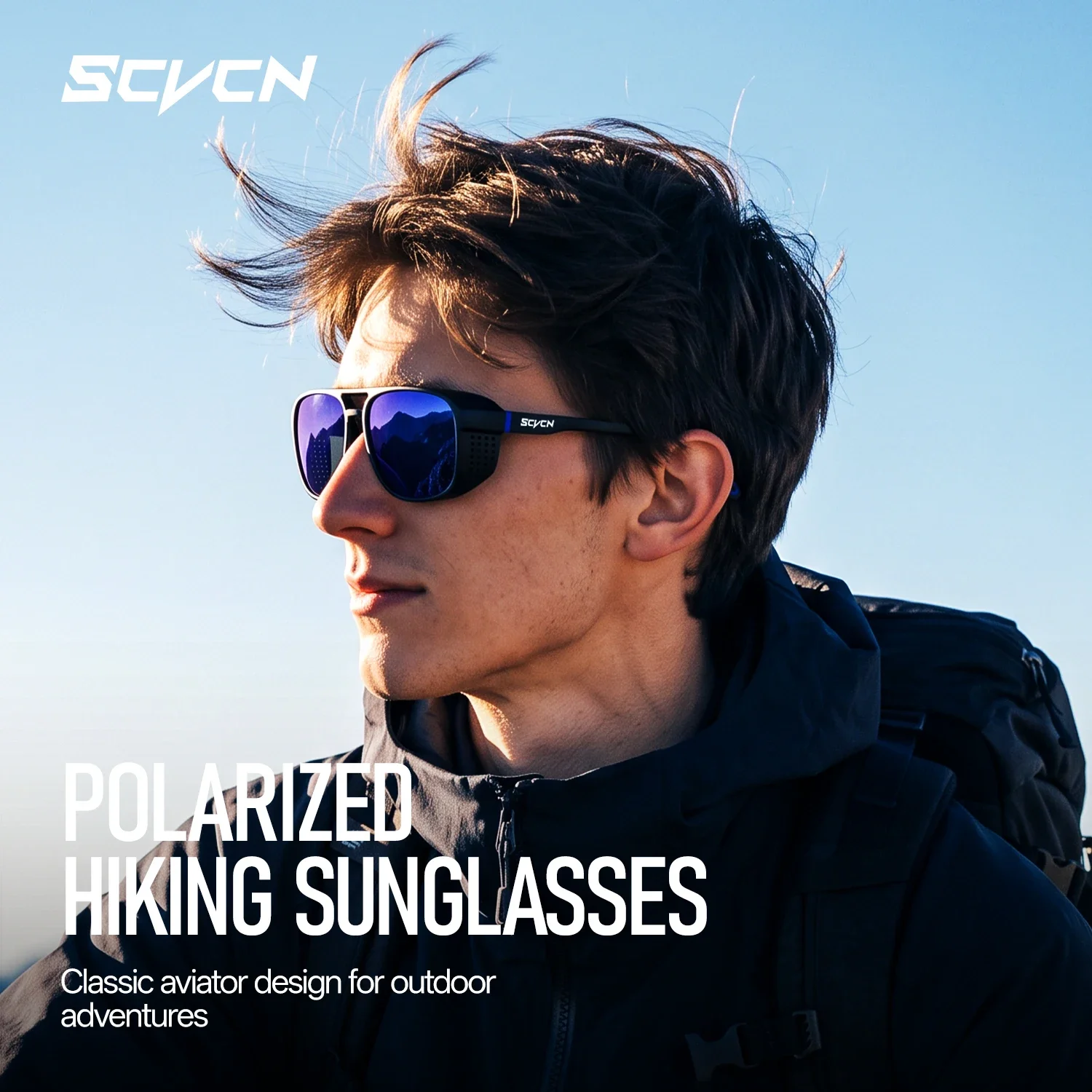 SCVCN Men Outdoor Cycling Sunglasses Running Driving Polarized Sports Windproof Activities Women Bike UV400 Lightweight Goggles