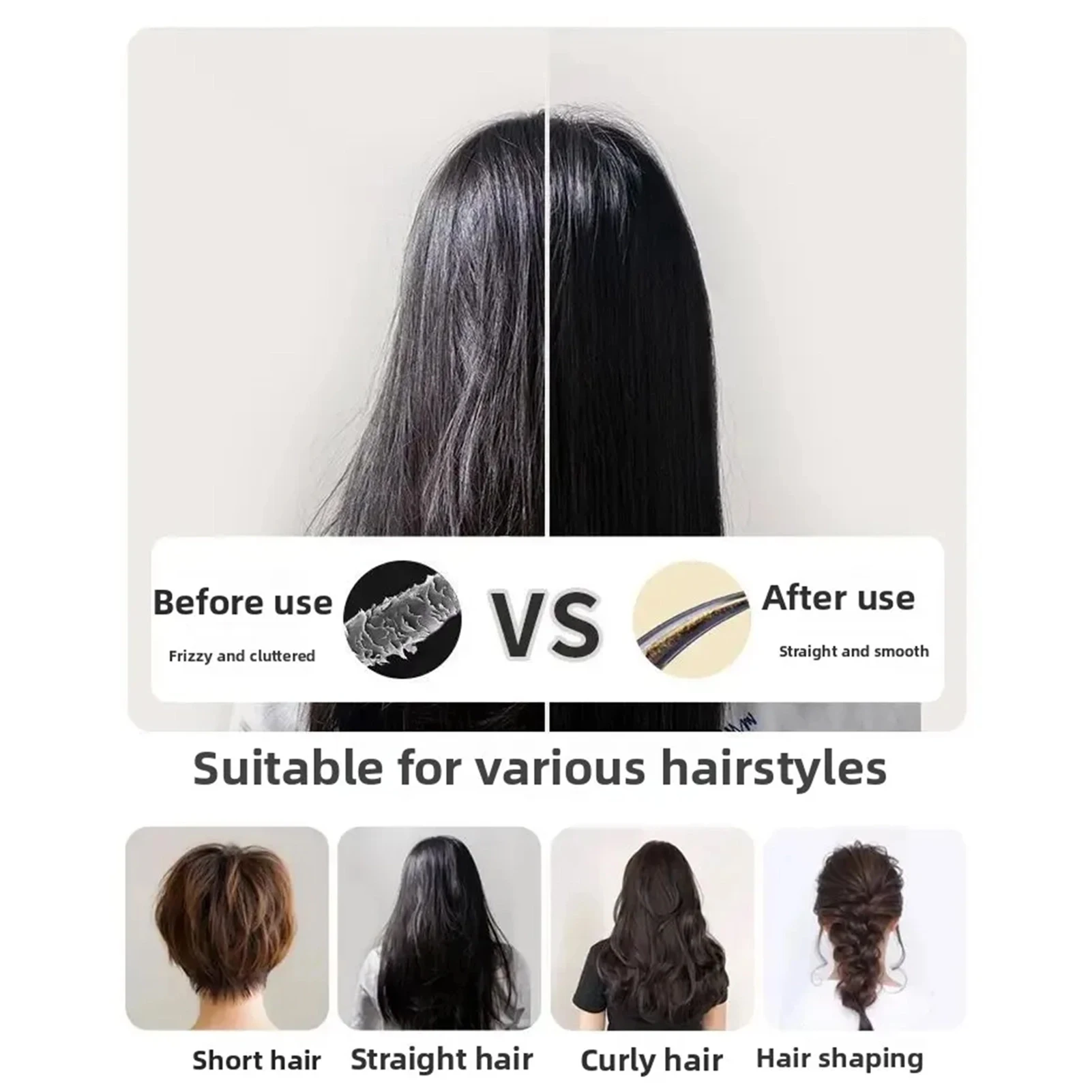 

Массажная подушка, щетка для волос с телескопической ручкой, антистатическая расческа для ухода за кожей головы, распутывающая расческа для сухих и влажных волос, подходит для длинных