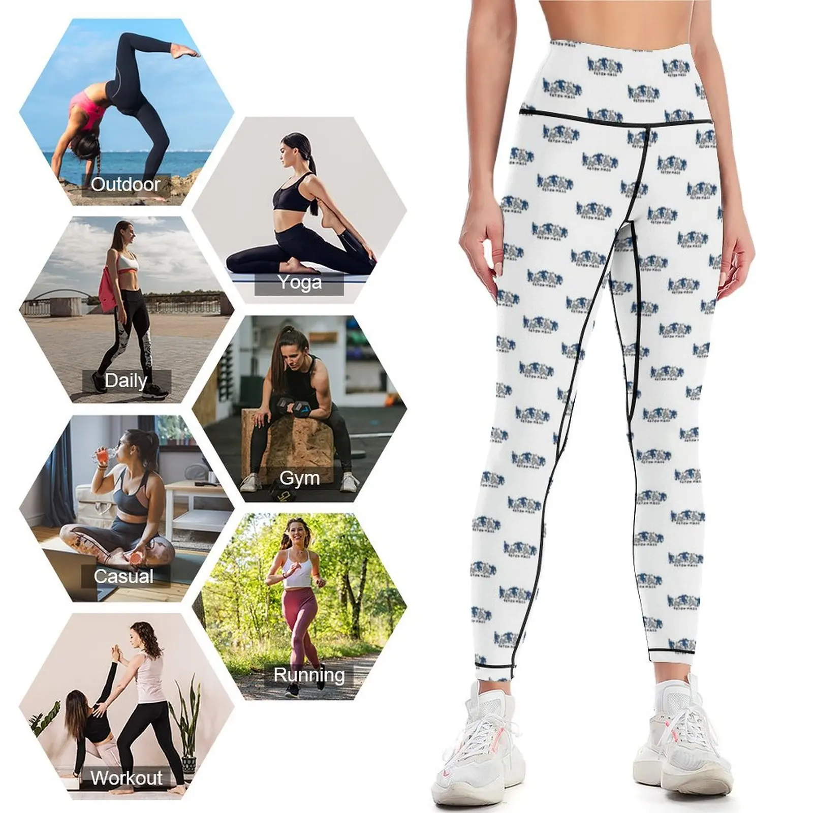 Conjunto de leggings de treino para aptidão física, ginásio e Golf Wear para mulheres, Hall e Groovy pessoas