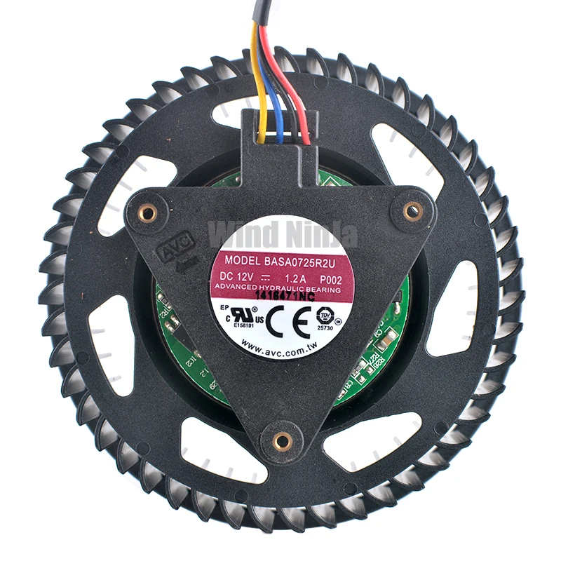 BASA0725R2U DC12V 1.20A 4pin Wentylator chłodzący kartę graficzną do HD5850 6870 6950 6970