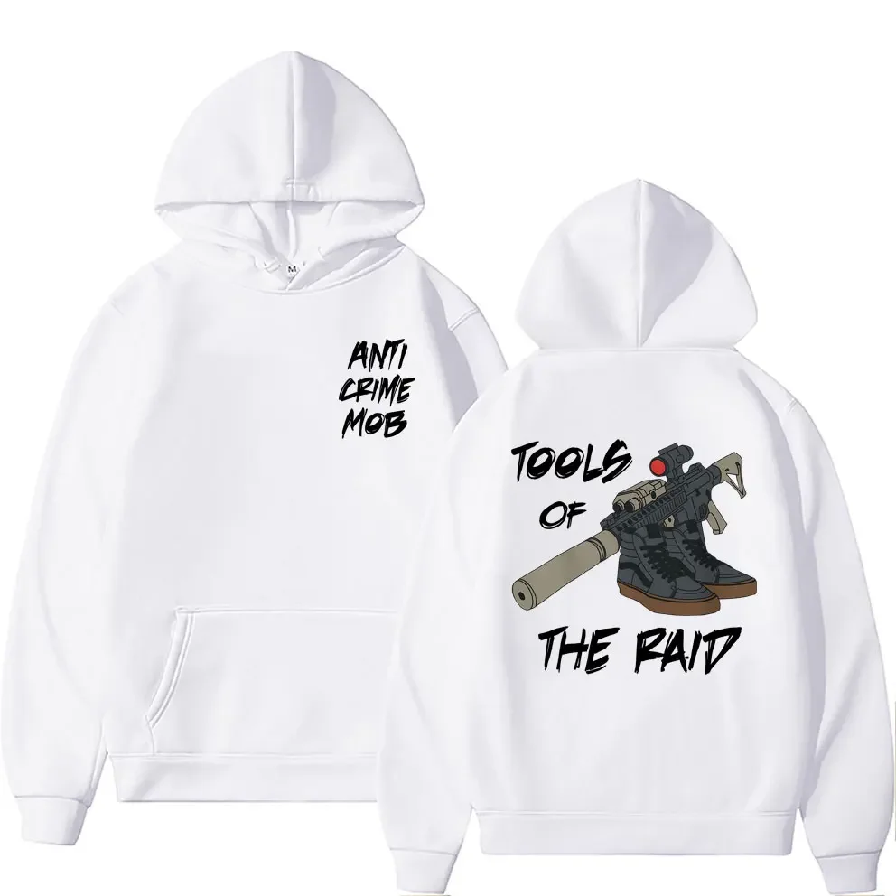 Forward Observations Group Anti Crime Mob Tools of The Raid Graphic Hoodie Men Gothic Oversized Sweatshirt Male Classic Hoodies