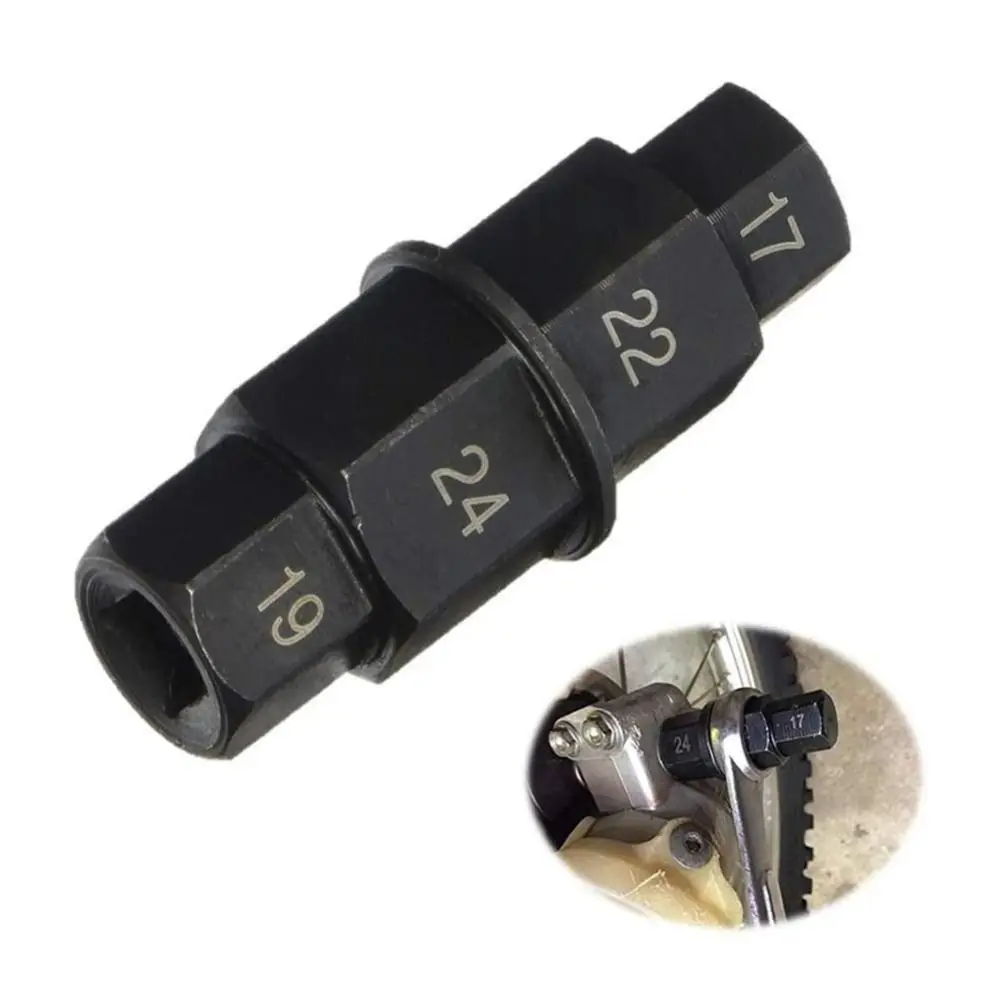 مريحة 4 في 1 عرافة مفتاح 17 19 22 24 مللي متر متعددة الأغراض المحور الأمامي أداة إزالة الصواميل المغزل سائق إزالة #4