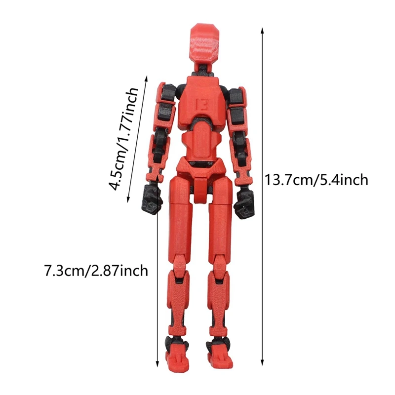 Multi Jointed Movable Robot 3D Printed Mannequin Lucky 13 Full Body Activity Robot Action Figures D