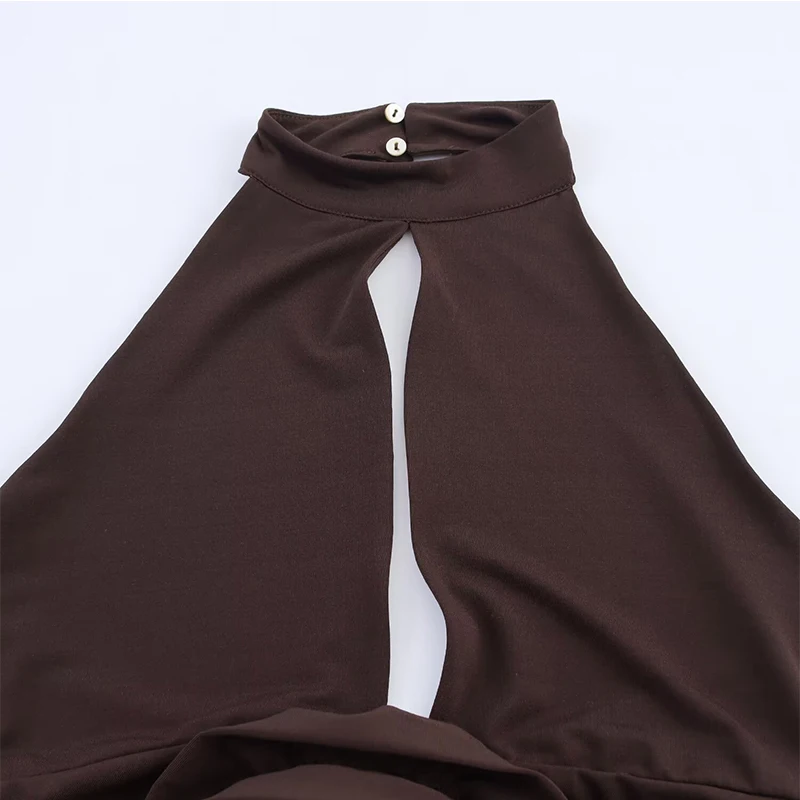 Chic Elegante Blume Frau Kleid Drapierte Schlank Halter Lange Kleider für Frauen Backless Sexy Midi Kleid Mode Weibliche Vestido ﻿