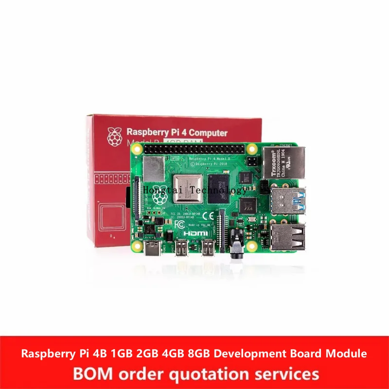 Raspberry Pi 4B Made in UK 1GB 2GB 4GB 8GB Raspberry Pi 4B Development Board Module Programming AI Starter Kit Python