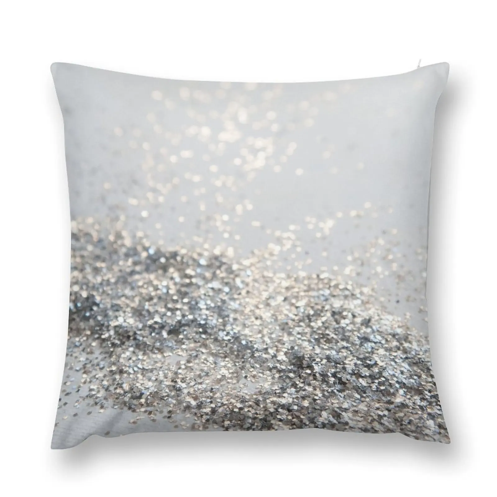 

Silver Gray Glam #2 (Photo of Glitter Only - Not Reflective) Throw Pillow Sofas Covers pillow