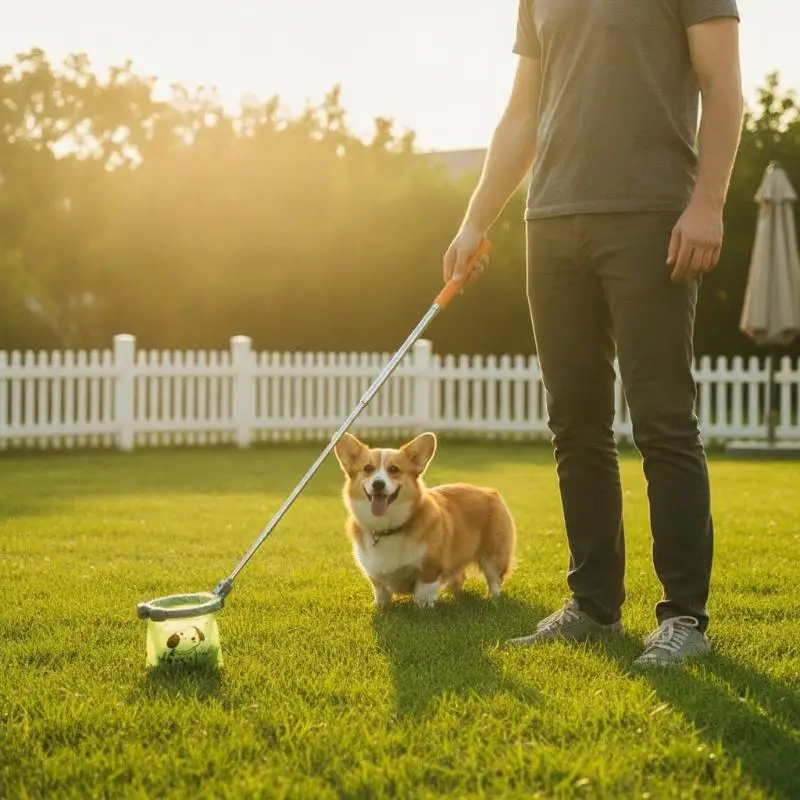 Durable Scalable Dog Poop Collector Portable Non-Slip Handle Pet Waste Grabber for Home Garden Outdoor Dog Walking