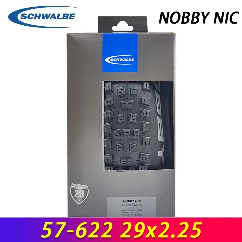 SCHWALBE Original NOBBY NIC 29x2.25 Tubeless Black Folding MTB Bicycle Tire for Tour All-Mountain XC Gravel Tracks Bike Parts