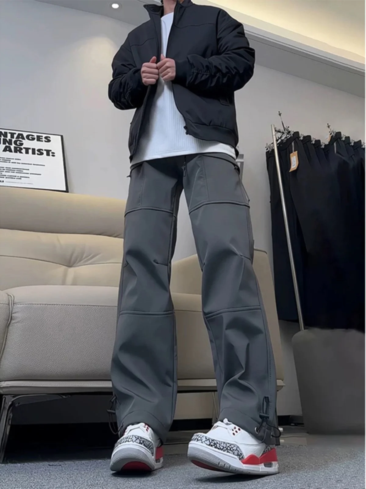 

Мужские утепленные брюки на флисовой подкладке, мягкие, для работы, в американском стиле, для активного отдыха, альпинизма, катания на лыжах, весна-осень, особо прочные