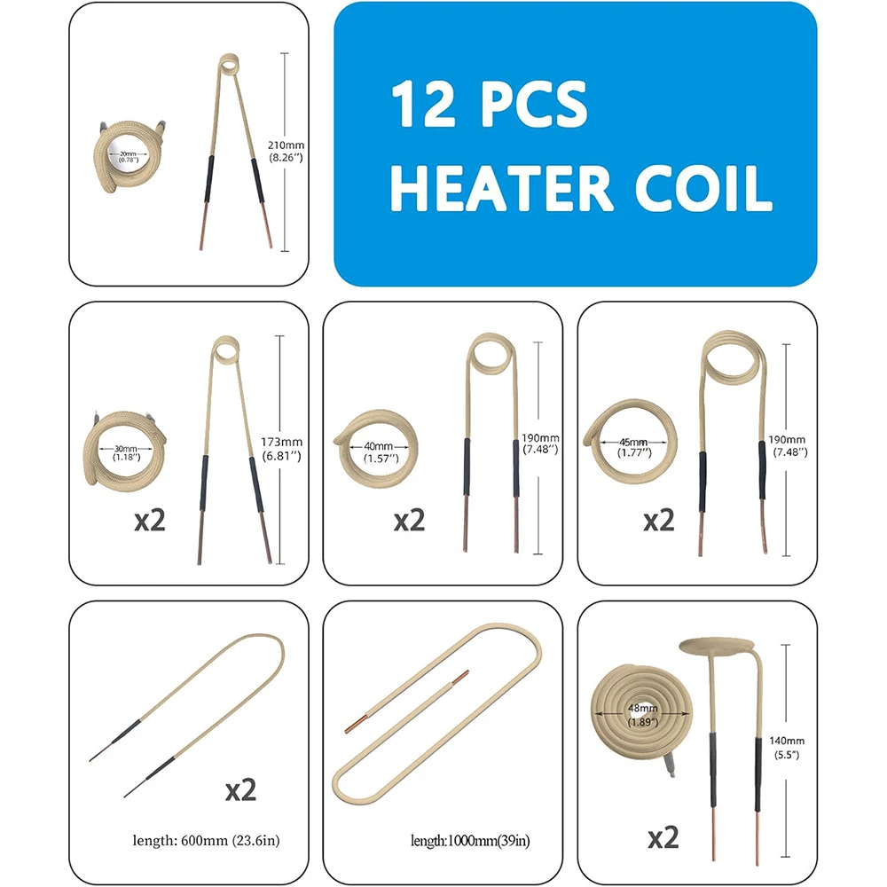 Induction Heater Bolt Removal - 1200W  Hand Held Magnetic Induction Heater Tool with 12 Coils for Rusty Screw Removing