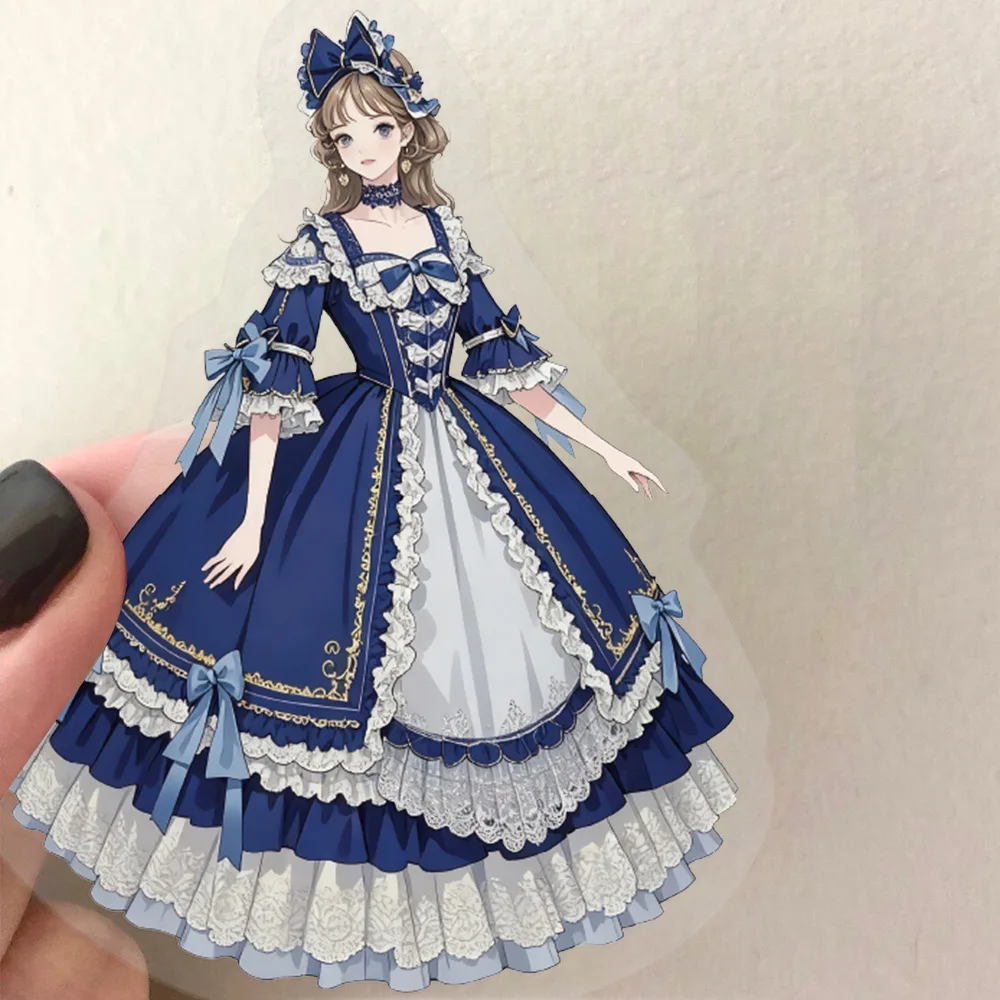 สติกเกอร์ลายเจ้าหญิงน่ารัก 10/50 ชิ้น สติกเกอร์การ์ตูน PET ใส ของเล่น DIY ตกแต่งโทรศัพท์ สมุดโน้ต ตู้เย็น กระเป๋าเดินทาง