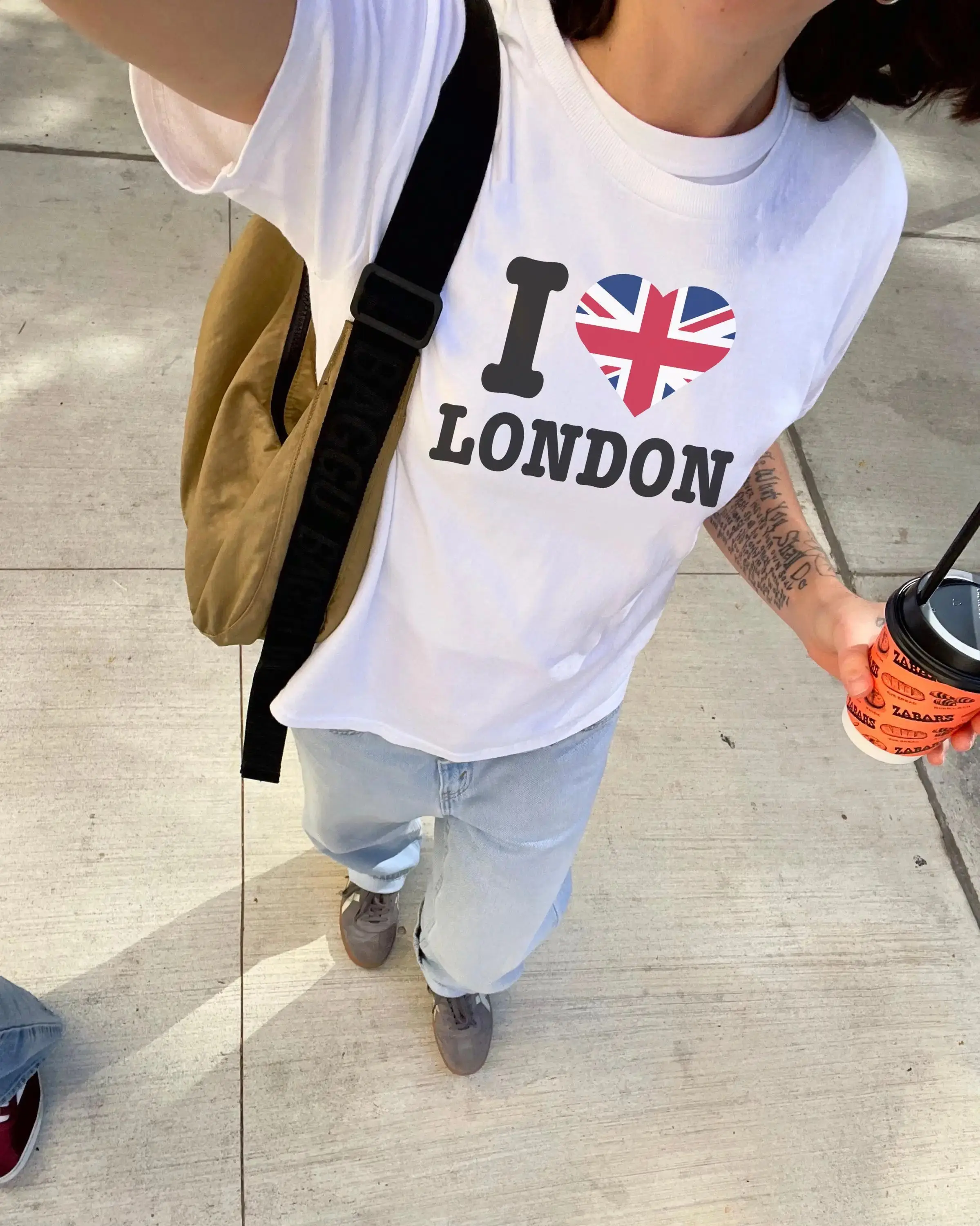 Y2K Vintage Tops I Love London Tees | London City Graphic Print Tee Perfect for Travelers UK Souvenirs Vacation T Shirt Unisex
