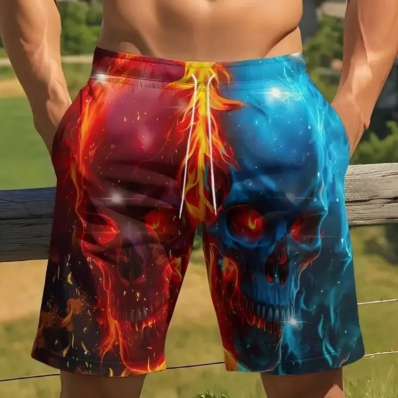 

Летние свободные пляжные спортивные шорты для мужчин с 3D-принтом в мультяшном стиле