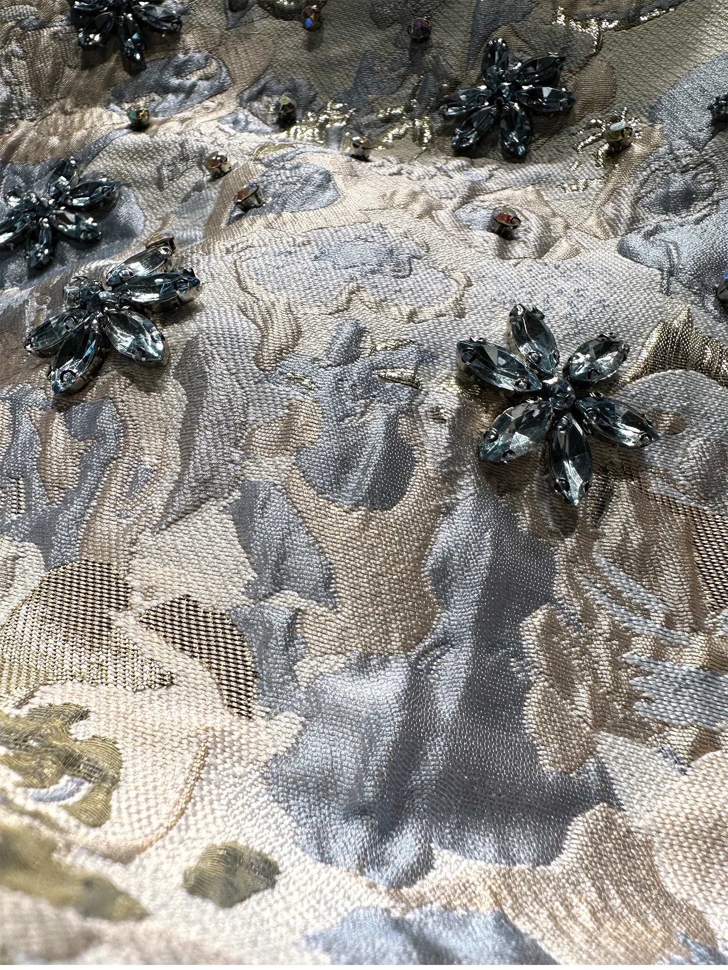 Luxury Jacquard Fabric Women Short A-line Dress High Quality Rhinestone Beads Sleeveless Loose Waist Summer Elegant Tank Dresses