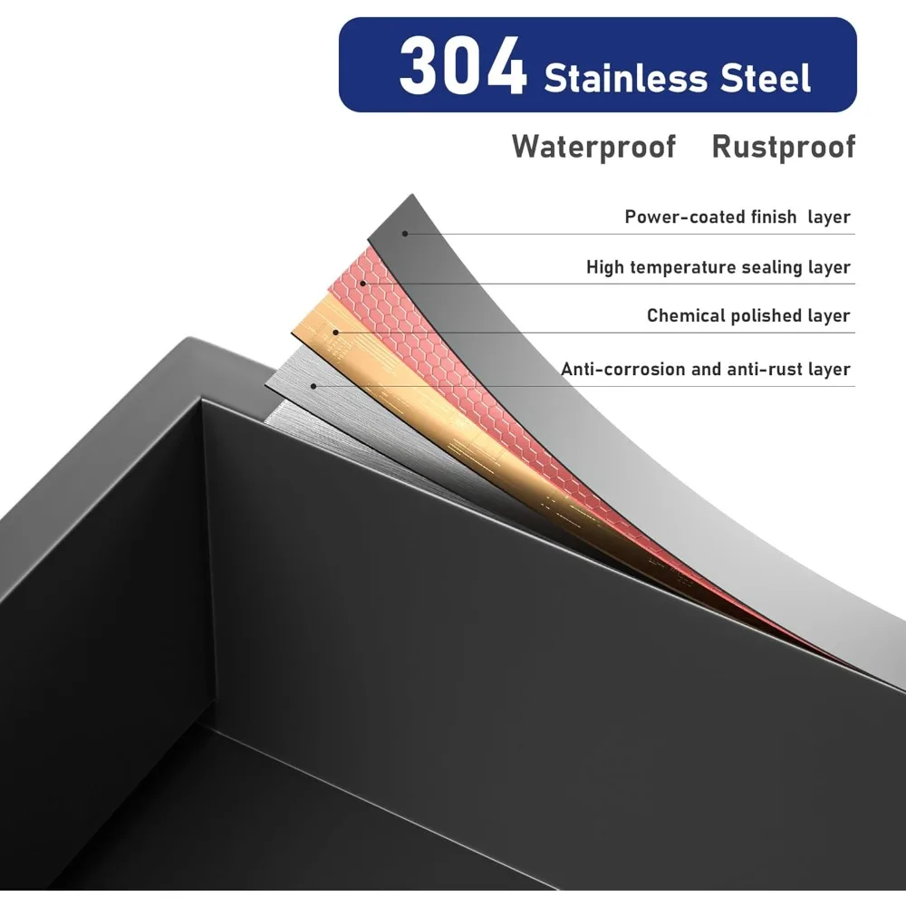 Stainless Steel Shower Niche 36" X 12" Matte Black No Tile Needed