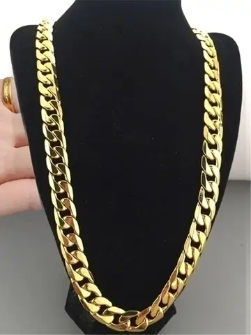 Classic High Quality Smooth Lock Chain Necklace for Women Collar Gold Color Chunky Thick Link Grunge Jewelry Steampunk Men Gift